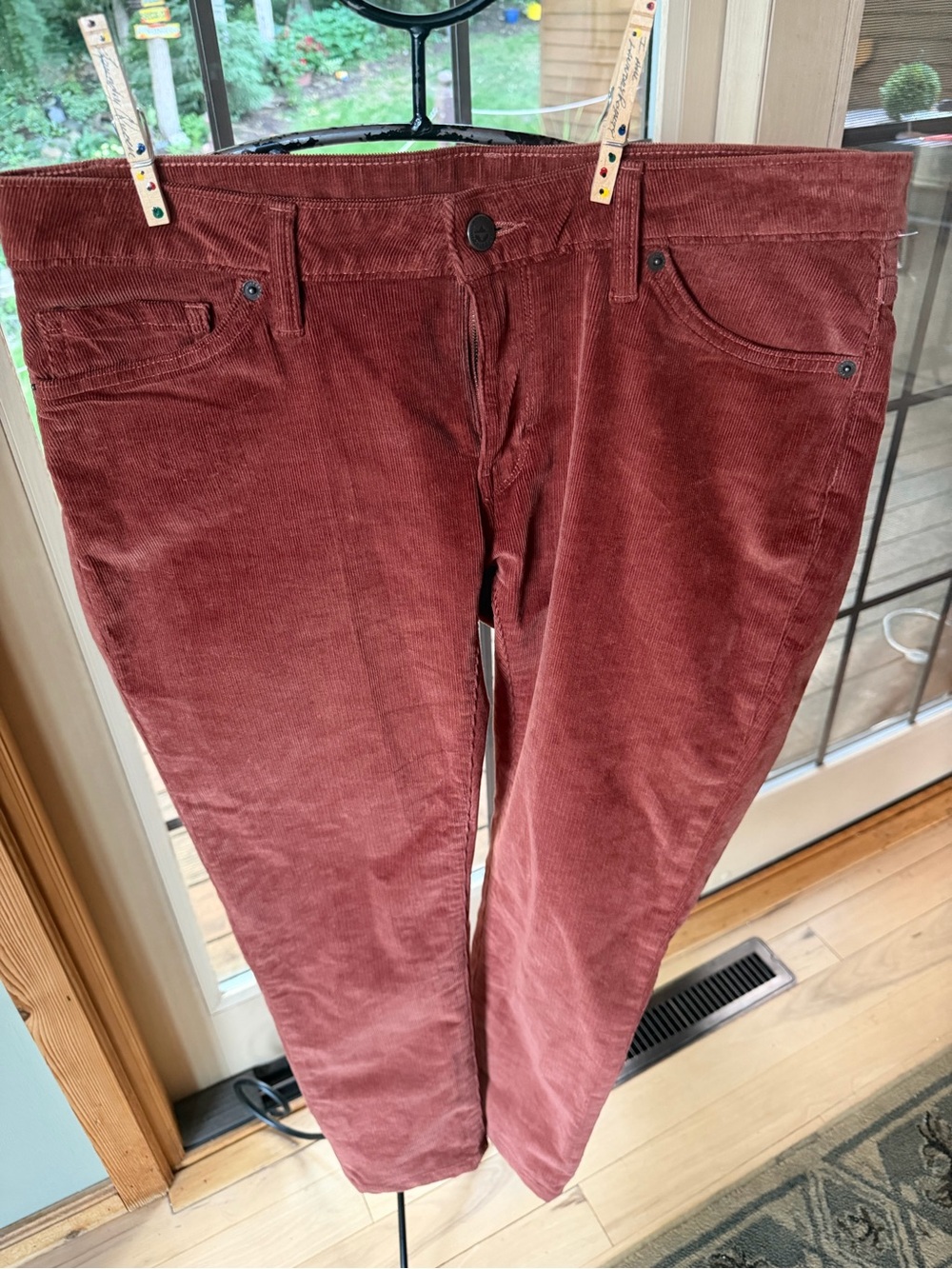 Patagonia Organic Cotton Rust-Colored Corduroy Straight-Leg Pants Sz 31